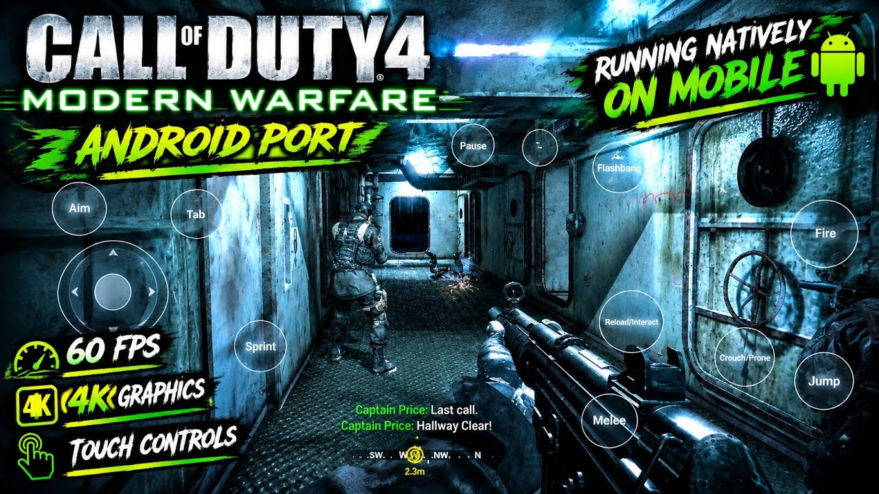 Порт Call of Duty 4 Modern Warfare для Android &mdash; это просто БЕЗУМИЕ! 🤯🔥 60 FPS + графика 4K на мо...