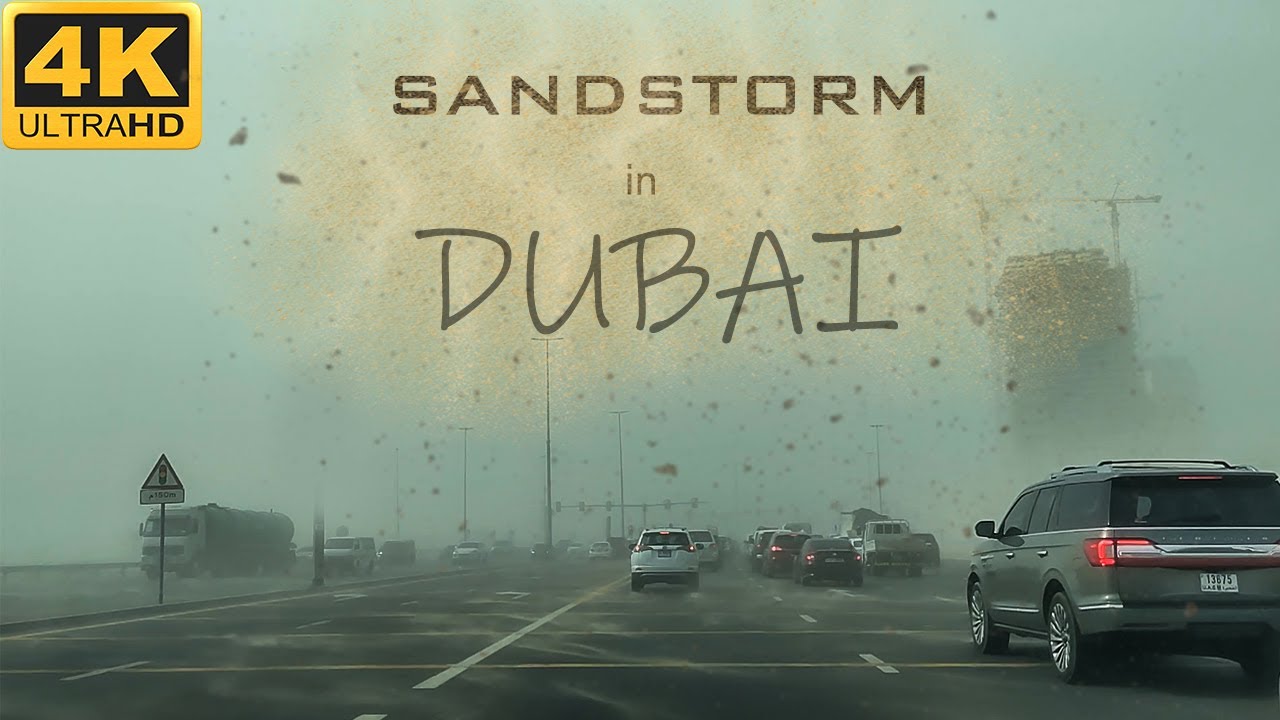 SANDSTORM DUBAI | UAE SANDSTORM | DESERT SANDSTORM | SANDSTORM IN DUBAI | Al QUDRA ROAD |  4K