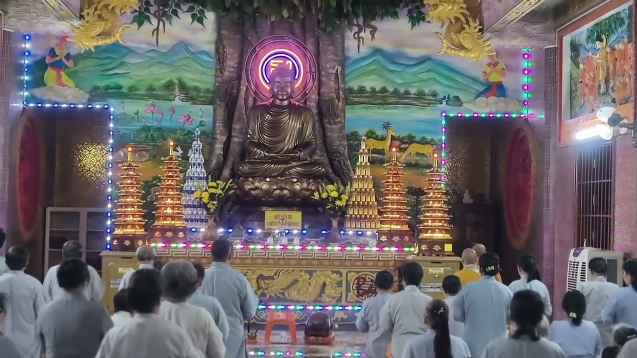 Lễ sám hối ngày 28 tháng giêng âm lịch năm Bính Ngọ.Chùa Hồng Phước Mỹ tú TP cần Thơ.