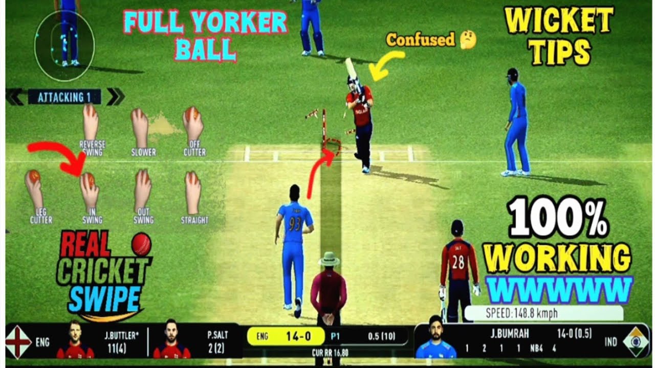 Real Cricket Swipe Yorker Ball Wicket Taking Tricks 💯 | RC Swipe Bowling Tips