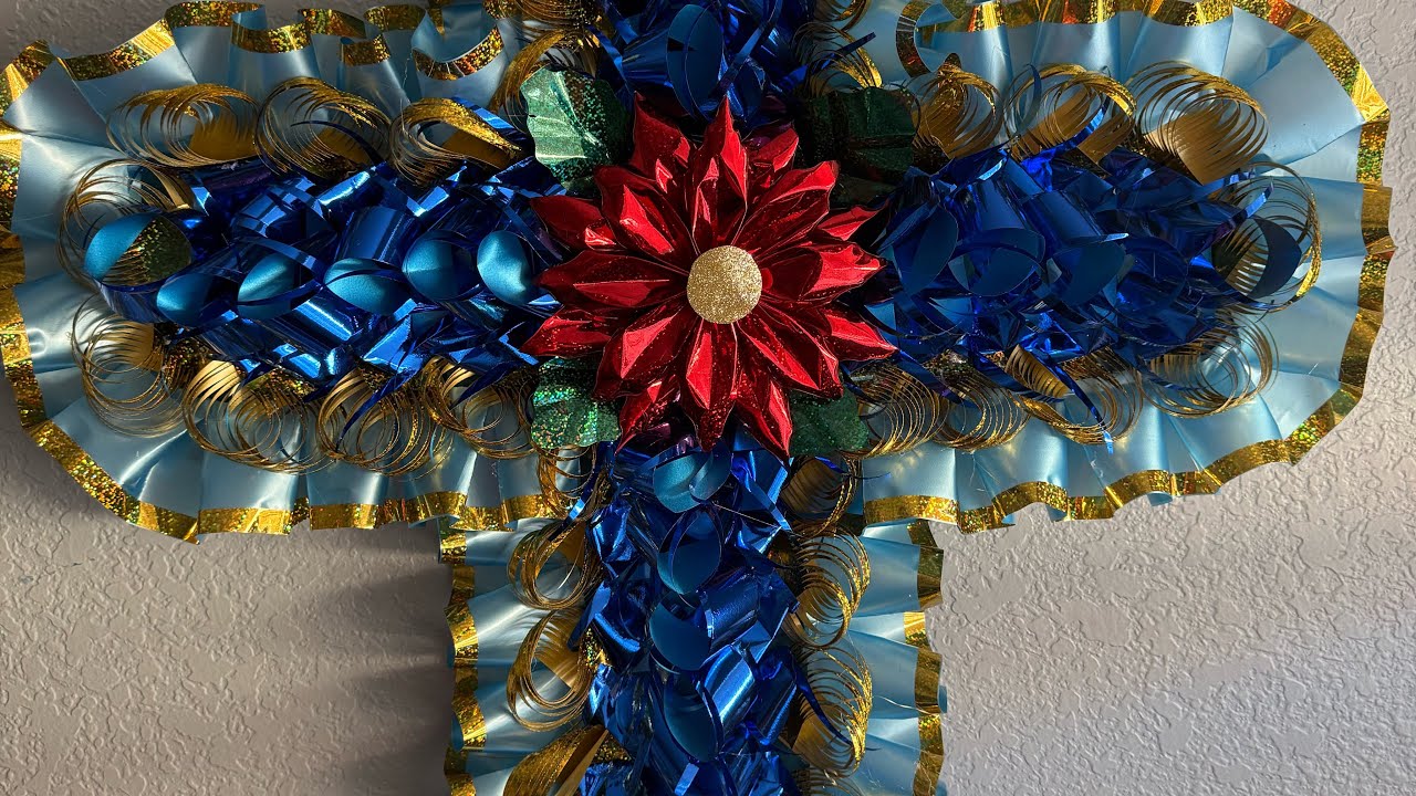 Corona de cruz para difunto 