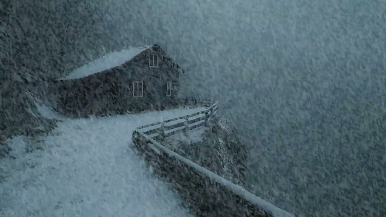 99% Fall Asleep with Snowstorm Sound | Blizzard Snow Storm & Wind Howling for Study