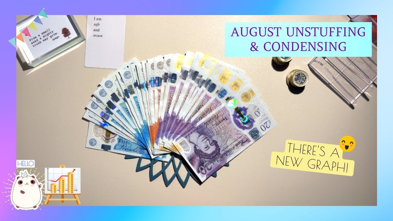 August Cash Unstuffing & Condensing 💷 New LISA Graph! 😀📈 | UK Cash Stuffing | Budgeting