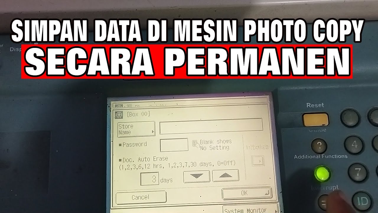 SIMPAN DATA/DOKUMEN PADA MESIN PHOTOCOPY