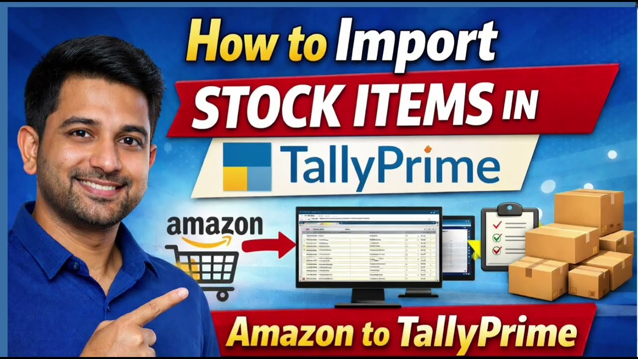 How to Import Stock in TallyPrime | Stock from Amazon MTR Report | Step-by-Step