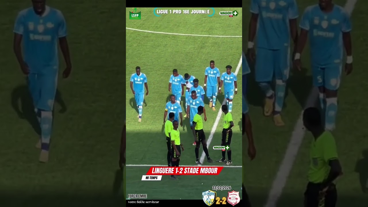 🛑LIGUE 1 PRO ⚽️🇸🇳16e JOURNÉE LINGUERE / STADE DE MBOUR LES TEMPS FORTS…