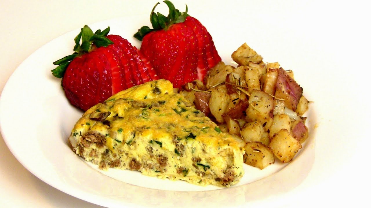 Sausage, Spinach & Mushroom Frittata: Mother's Day Brunch Collab | Cooking With Carolyn