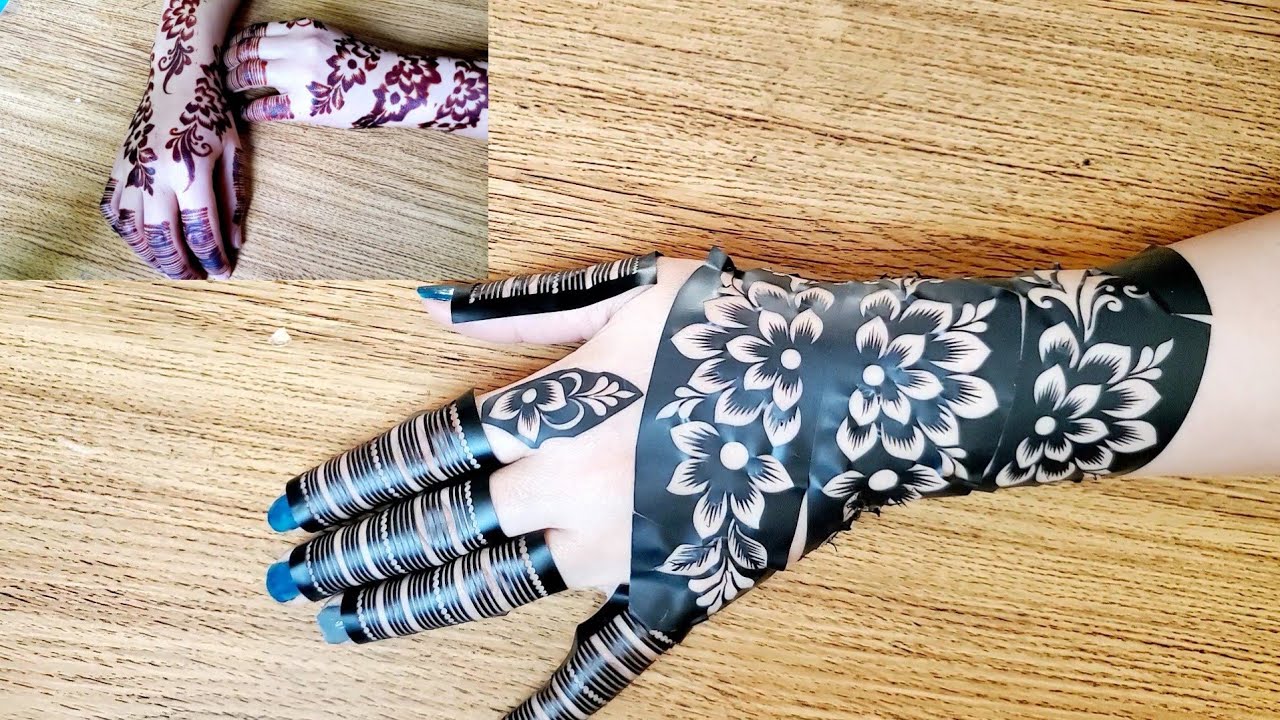 ملصقات رهيبة بتجننن شوفوها اجمل لواصق الحناء😍   Arabic henna mehndi stickers for hand mehndi designs