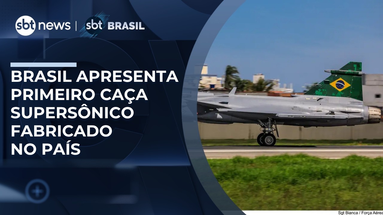 Gripen: Brasil se torna primeiro pa&iacute;s a fabricar um ca&ccedil;a supers&ocirc;nico na Am&eacute;rica Latina | #SBTBrasil