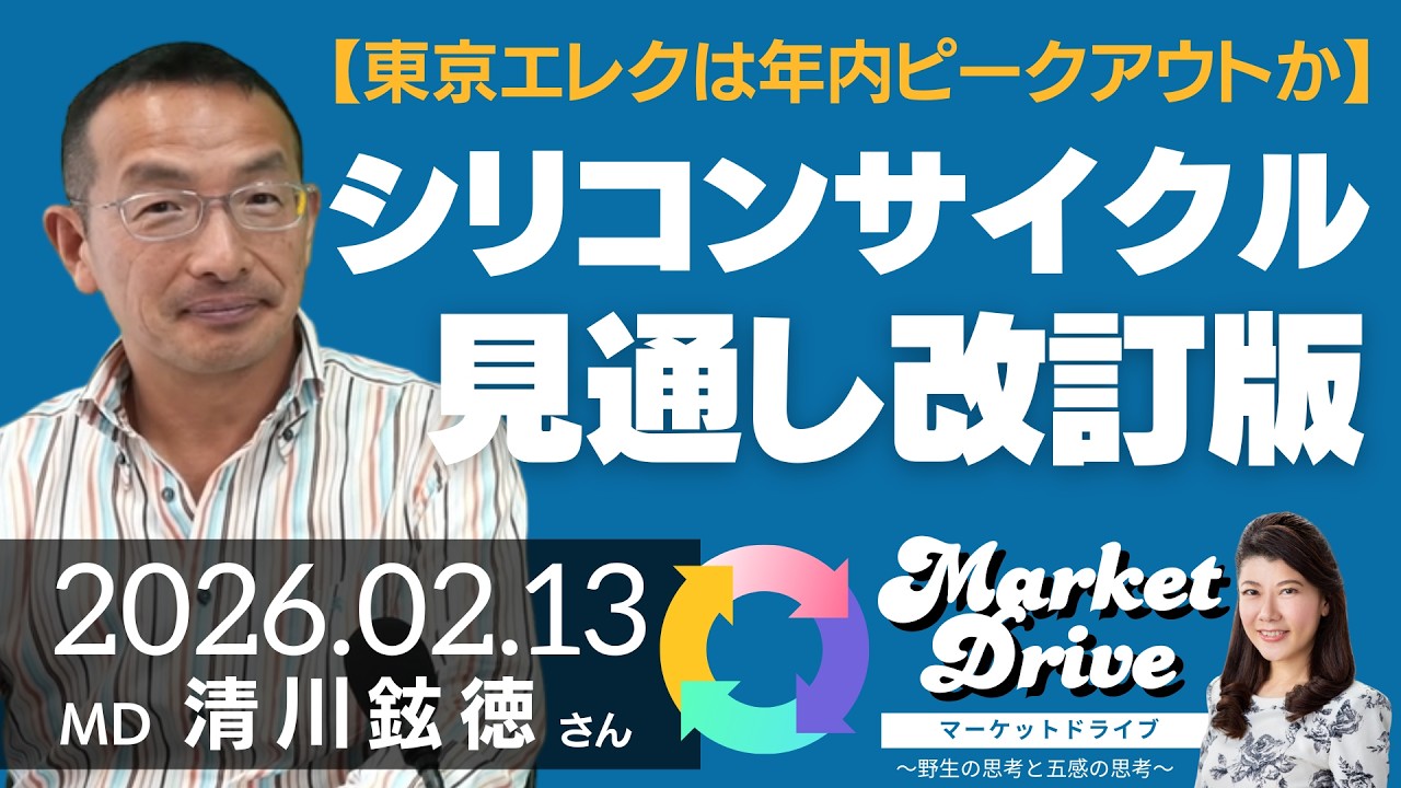 【東京エレクトロン株は年内ピークアウトか】シリコンサイクル見通し改訂版（清川鉉徳さん） [マーケットドライブ]