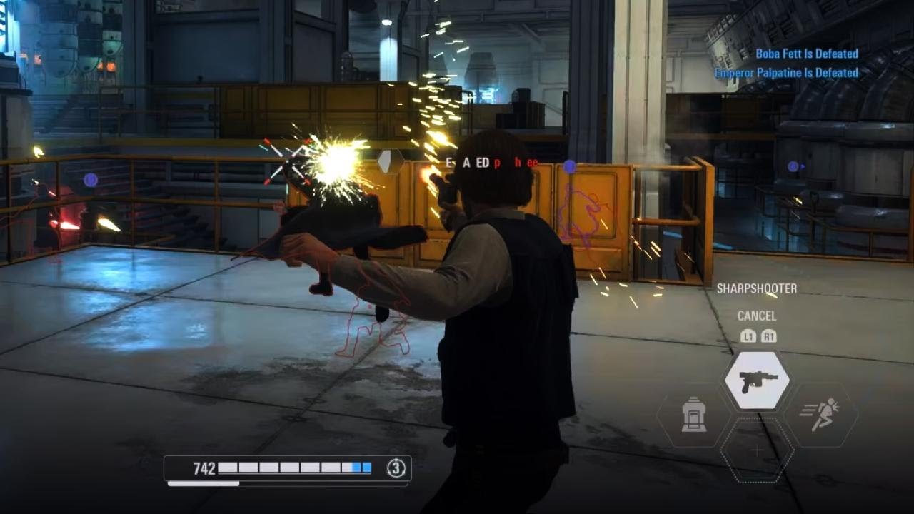 HAN SOLO TERRORIZES PALPATINE