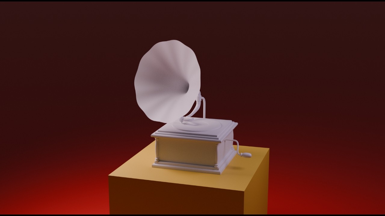 Gramophone Modeling in Blender | Beginner 3D Practice