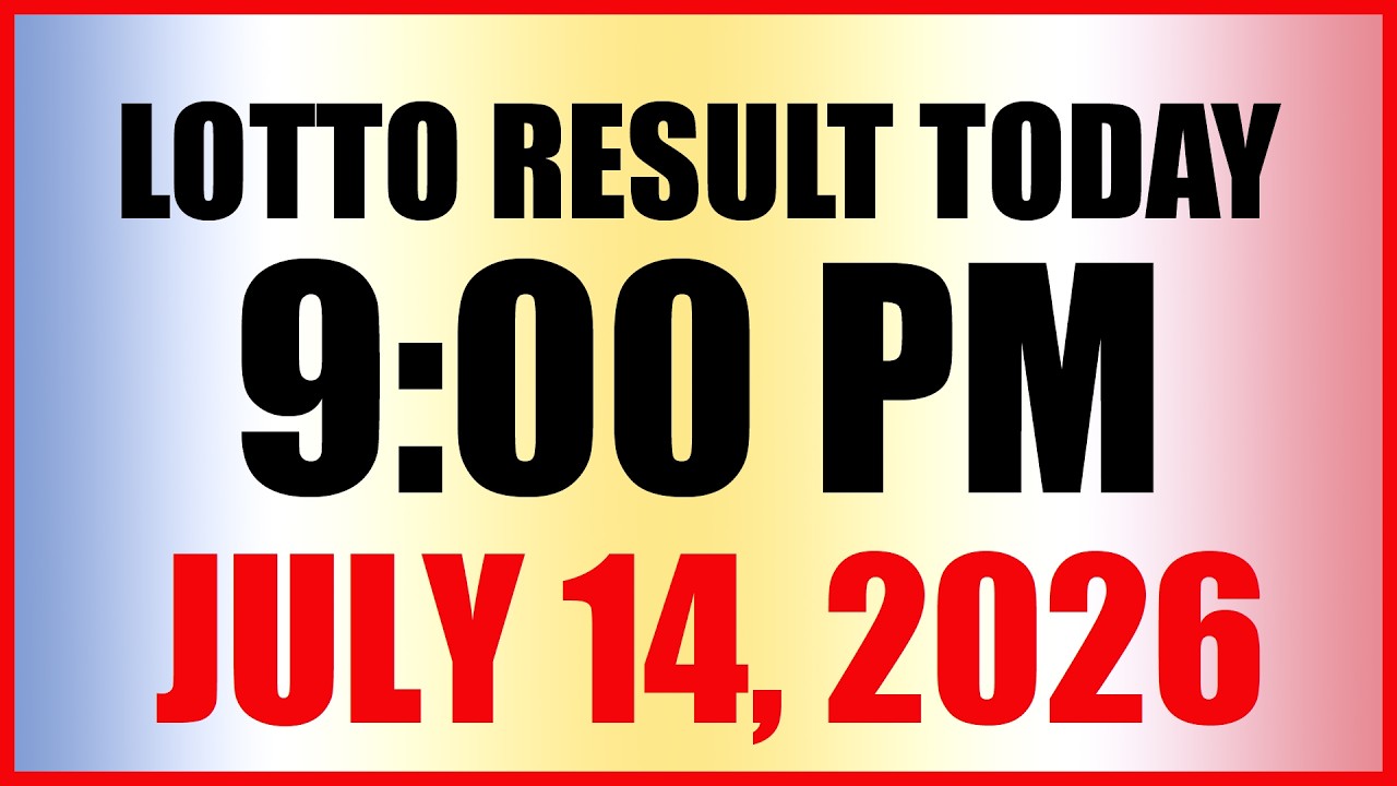 Lotto Result Today 9pm Draw July 14, 2026 PCSO