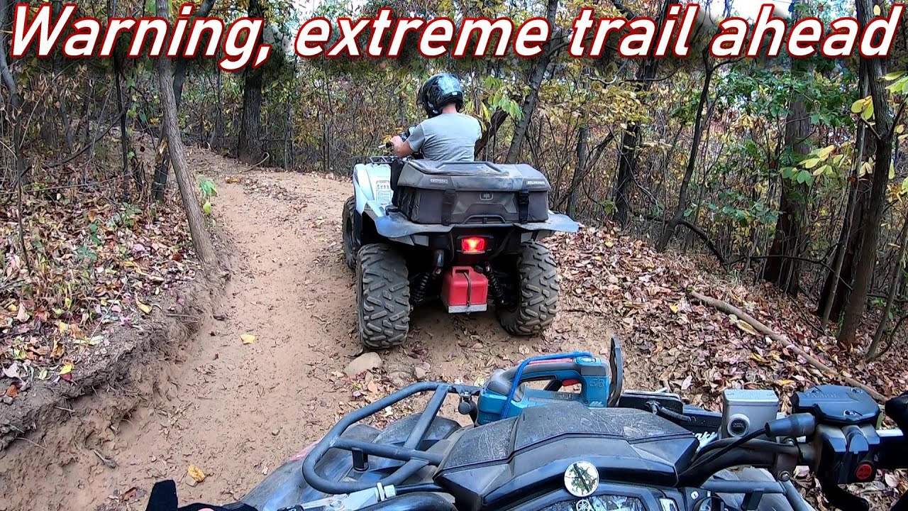 Trail from hell, Shouldn't have taken! Ozark forest. Honda Yamaha Polaris Can-am