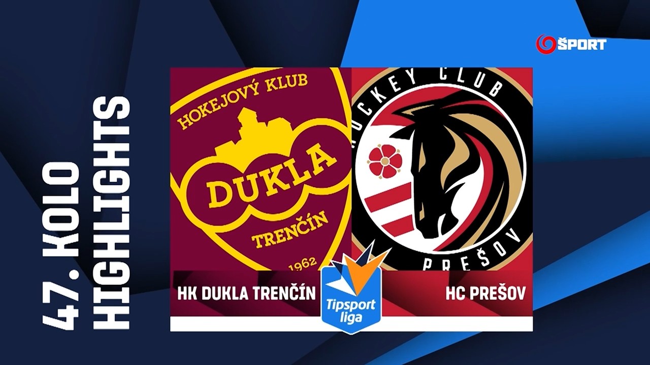 47. kolo: HK Dukla Trenčín - HC Prešov 3:1 (0:0, 2:1, 1:0)
