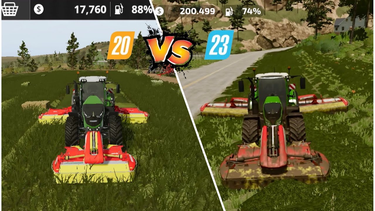 FS20 vs FS23 GAMEPLAY TRACTOR GAME - Farming simulator23