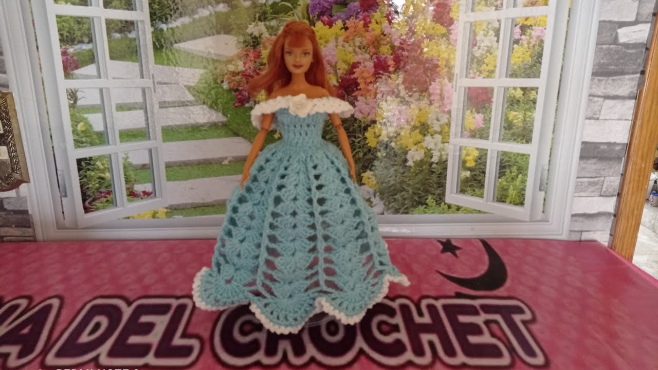 Vestido Para Barbie Tejido A Crochet LA LUNA DEL CROCHET