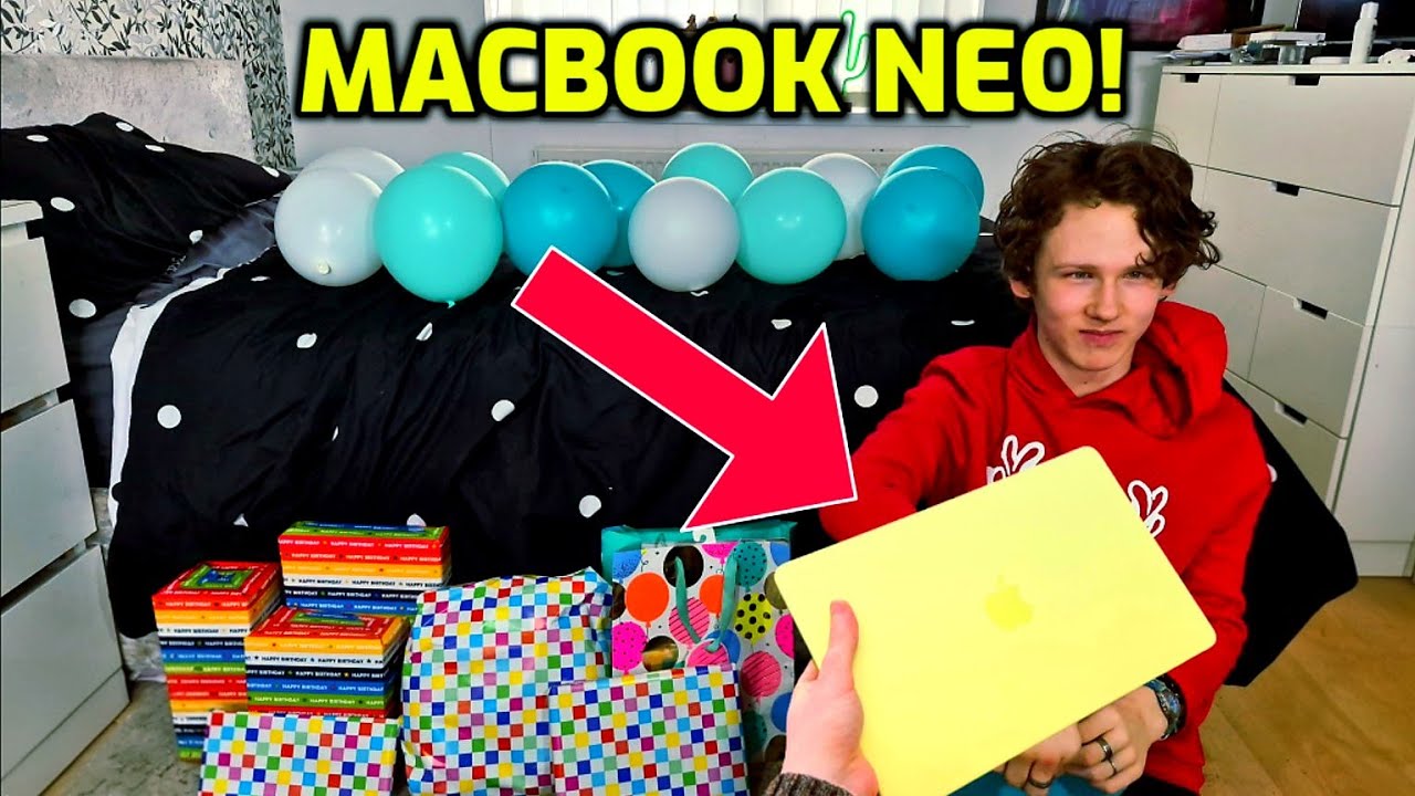 Подростку подарили MACBOOK NEO на день рождения! Сюрприз с распаковкой подарков