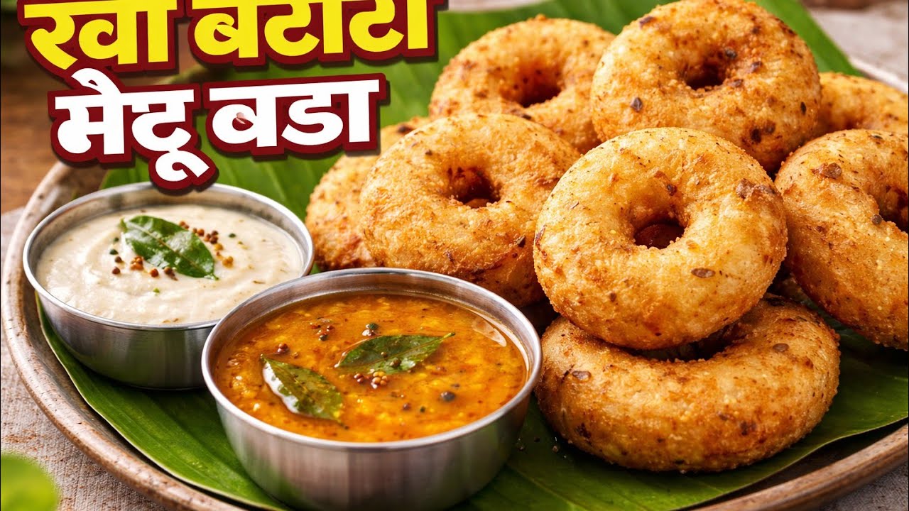 रवा बटाटा मेदुवडा | इन्स्टंट मेदुवडा 