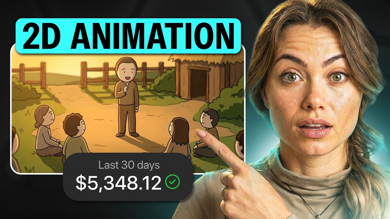 I Copied This Viral 2D Animation Channel with AI ($5,348 this month)