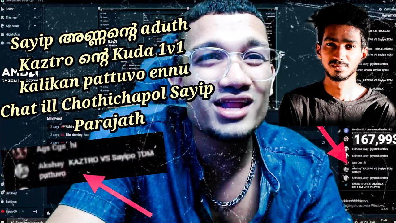 Sayip Vs Kaztro 1v1 TDM kalikkan pattumo ennu chat ill | Sayip Parajath @KaztroGAMINGYT @Sayip0P