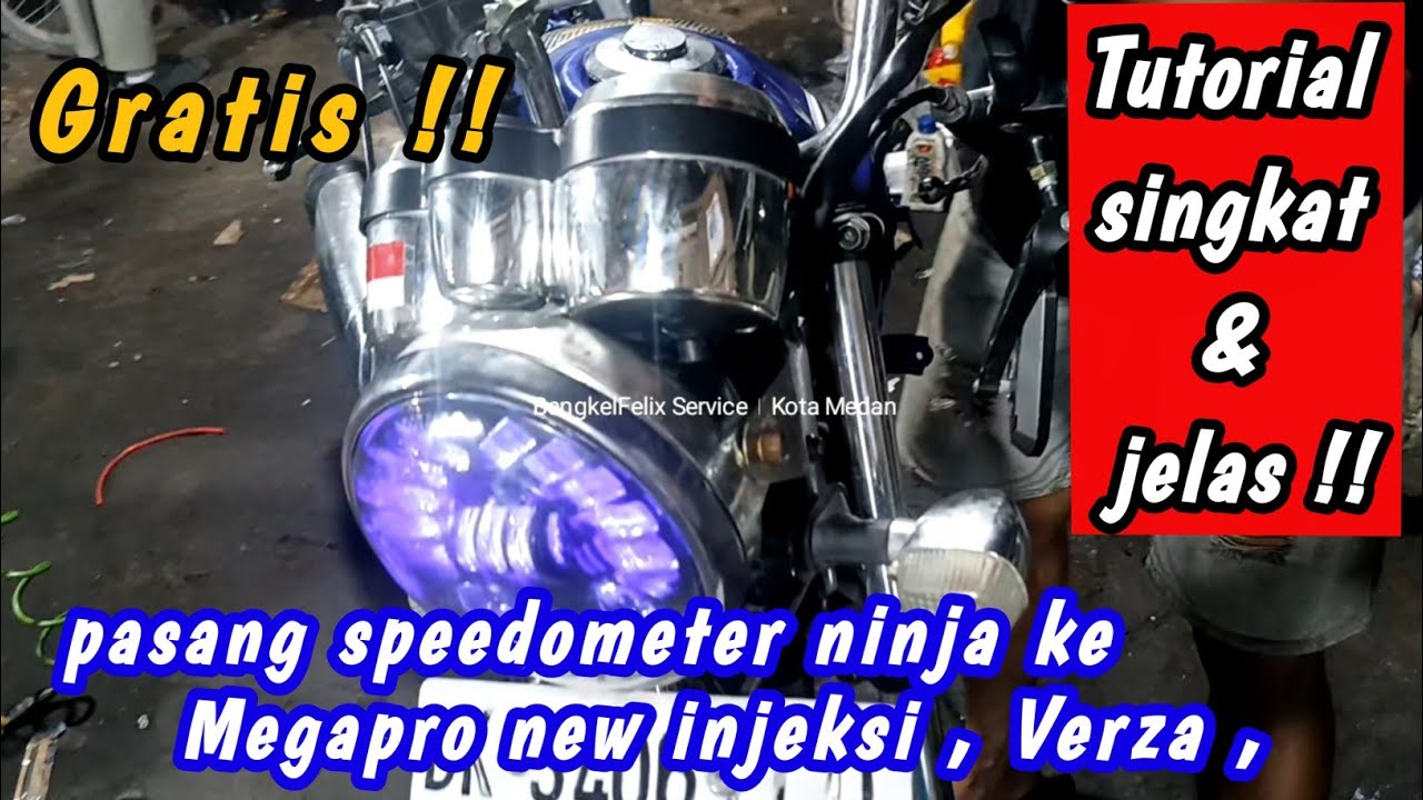 cara pasang speedometer ninja di Honda Megapro injeksi #megapro #verza150 