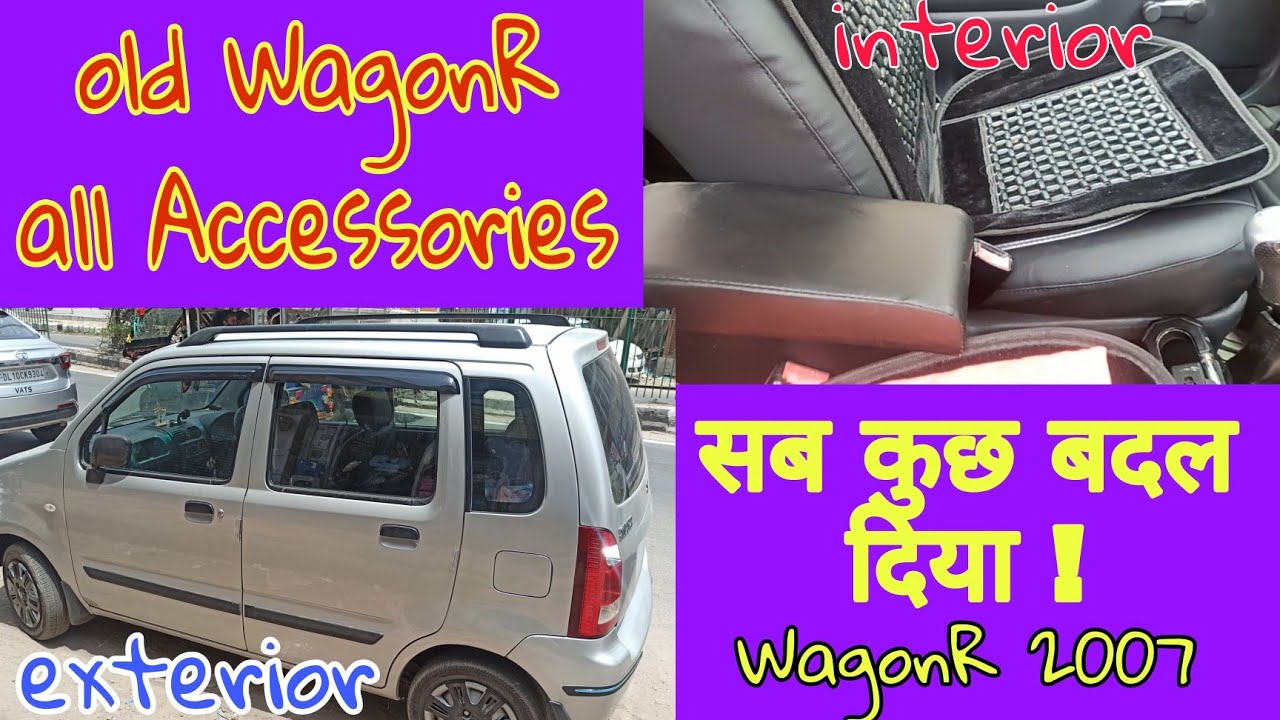 Old Wagon r Interior Modification | Seat Cover | Wooden Armrest | Wagon r old Accessories