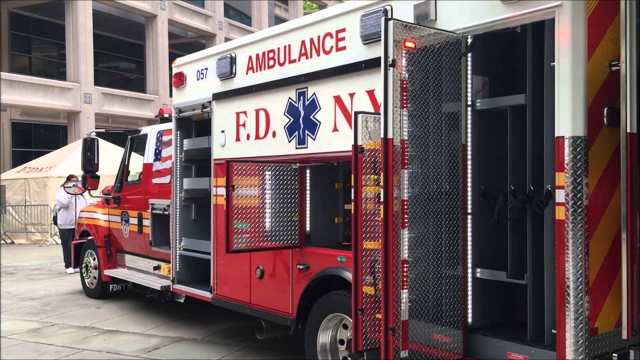 SUPER EXCLUSIVE 1ST EVER WALK AROUND VIDEO OF THE BRAND NEW FDNY RESCUE MEDICS AMBULANCE IN NYC.
