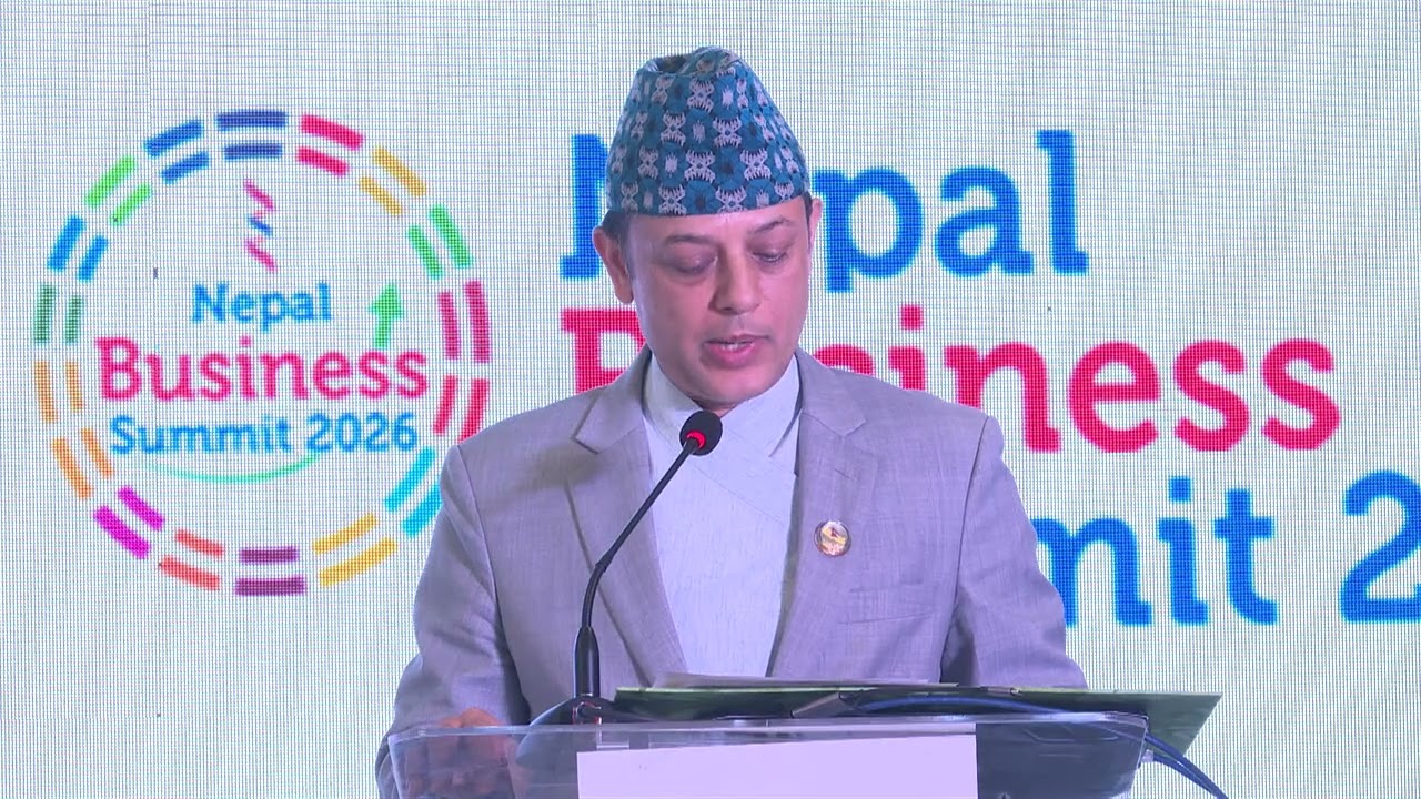 Rt. Hon. Dol Prasad Aryal&rsquo;s Inspiring Chief Guest Address | Nepal Business Summit 2026