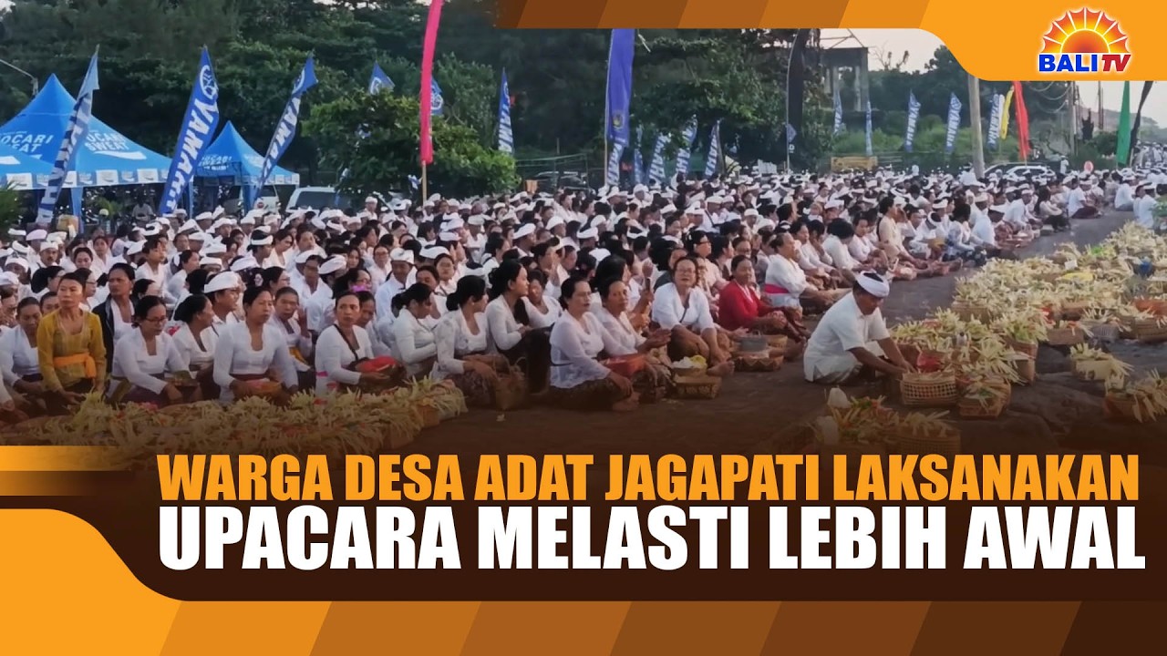 WARGA DESA ADAT JAGAPATI LAKSANAKAN UPACARA MELASTI LEBIH AWAL
