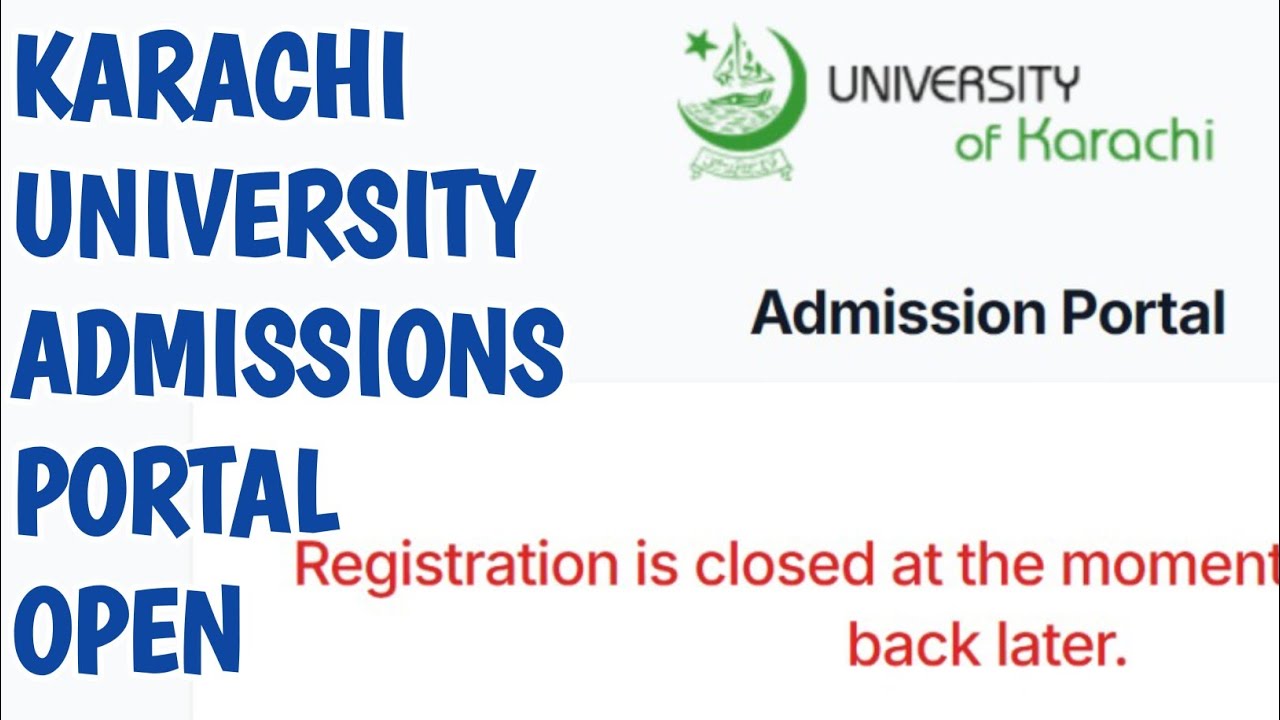 KARACHI UNIVERSITY ADMISSIONS PORTAL OPEN 2025