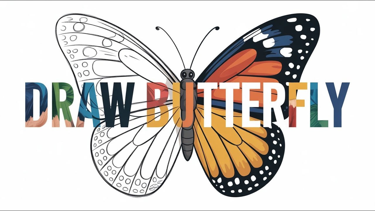How to Draw a Butterfly 🦋 | Easy Step by Step Drawing Tutorial for Beginners