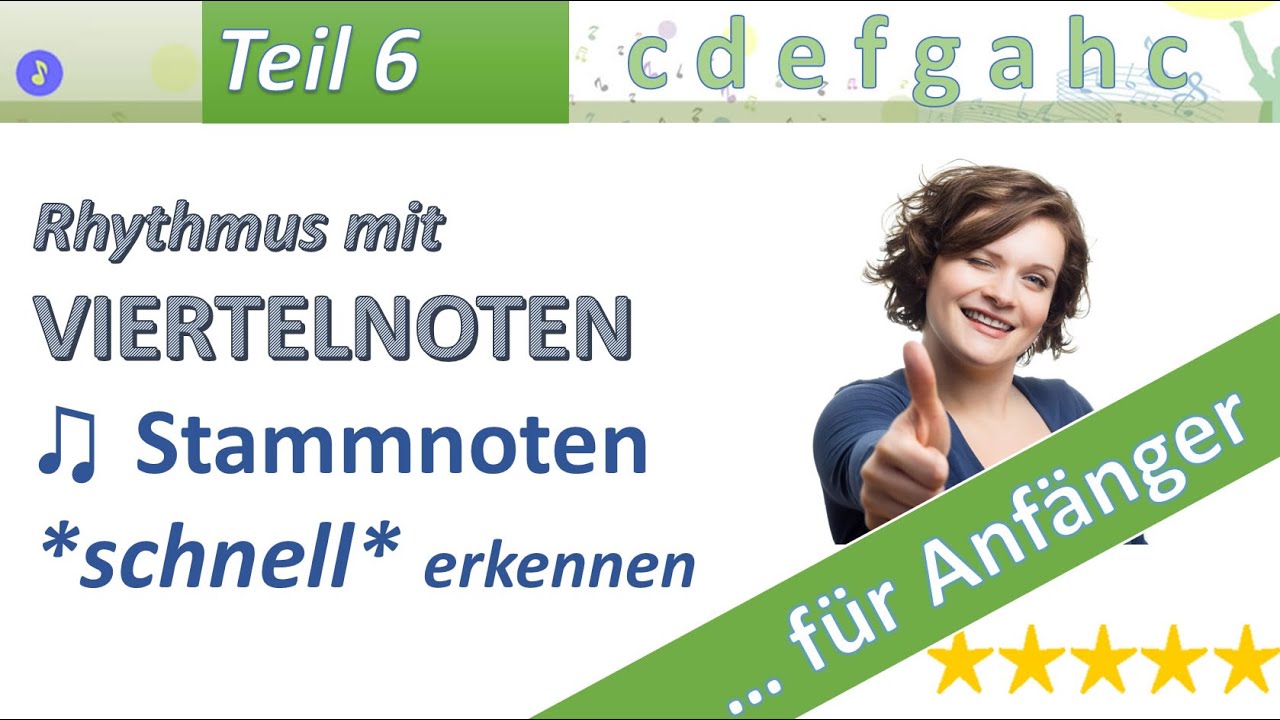 Noten lesen lernen - Lektion 6 | Noten der C-Dur-Tonleiter schnell erkennen