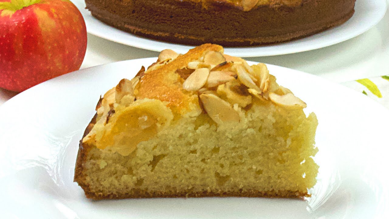 Легкий рецепт яблочно-миндального торта | Вкусный яблочный торт за 10 минут!