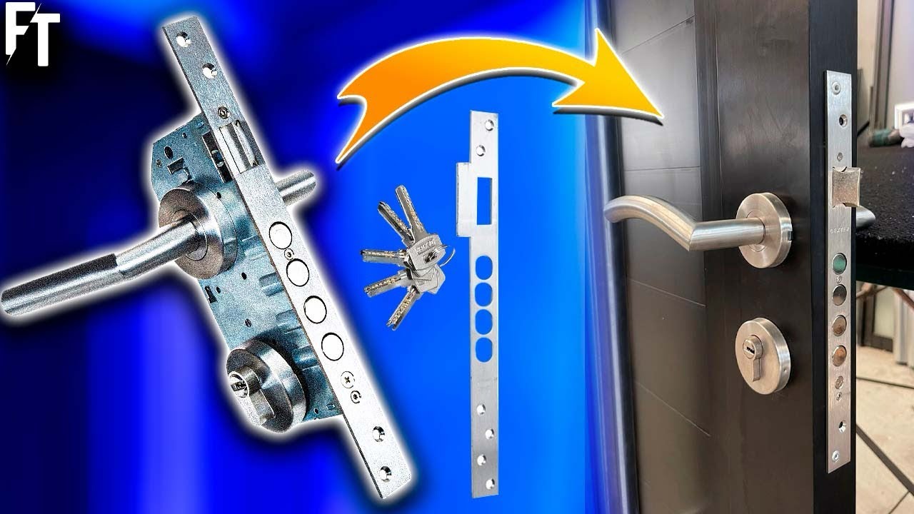 APRENDE A INSTALAR CERRADURA DE EMBUTIR x5 BULONES  de Alta seguridad 🔐EXPLICACIÓN FÁCIL Y RÁPIDA 🔥