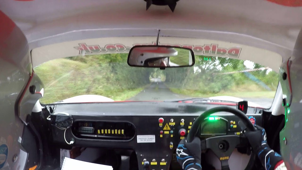 John Dalton and Gwynfor Jones in the Darian GTR+. Irish road rally. In car Wexford rally stages.
