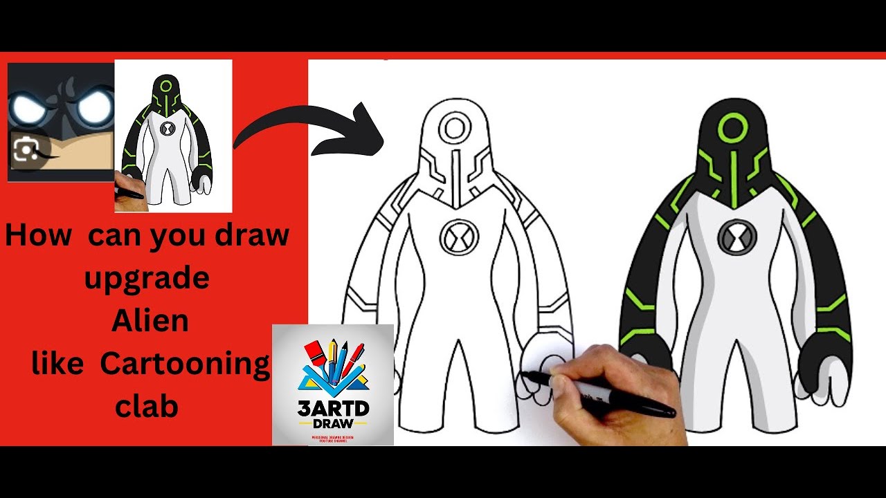 How to draw Upgrade. Ben 10 alien drawing.Ben 10.@cartooningclub @CartooningCuteDrawings