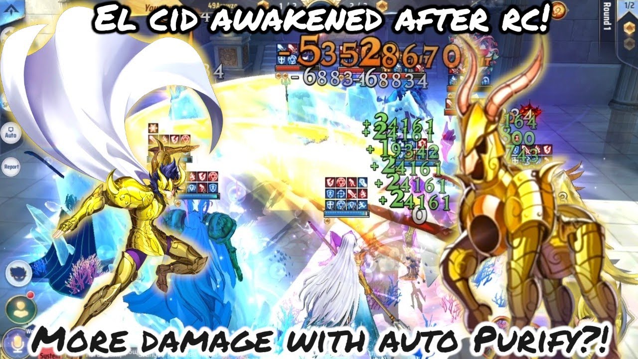 Saint Seiya: Awakening (KOTZ) - El Cid Awakened After Repair Cloth! More Damage with Auto Purify!