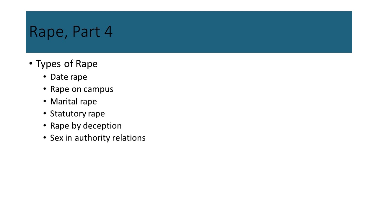 Criminologists' View on the Causes of the Crime Rape
