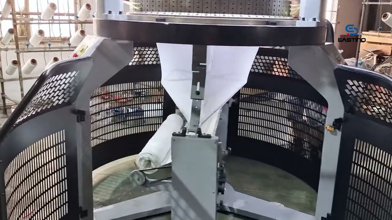 Double jersey drop needle rib  circular knitting machine.#EASTINO#circular knitting machine#