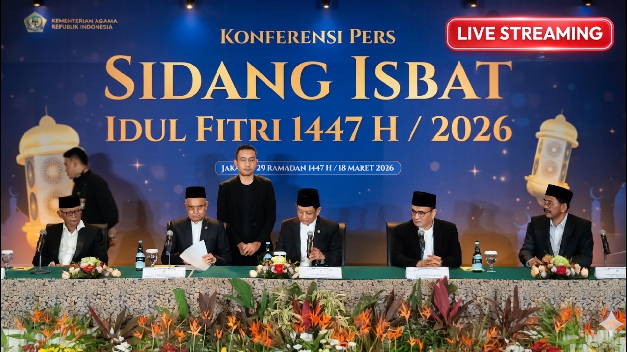 LIVE: SIDANG ISBAT Penetapan 1 Syawal 1447 H - Idul Fitri 2026 Jatuh Pada Tanggal Berapa?