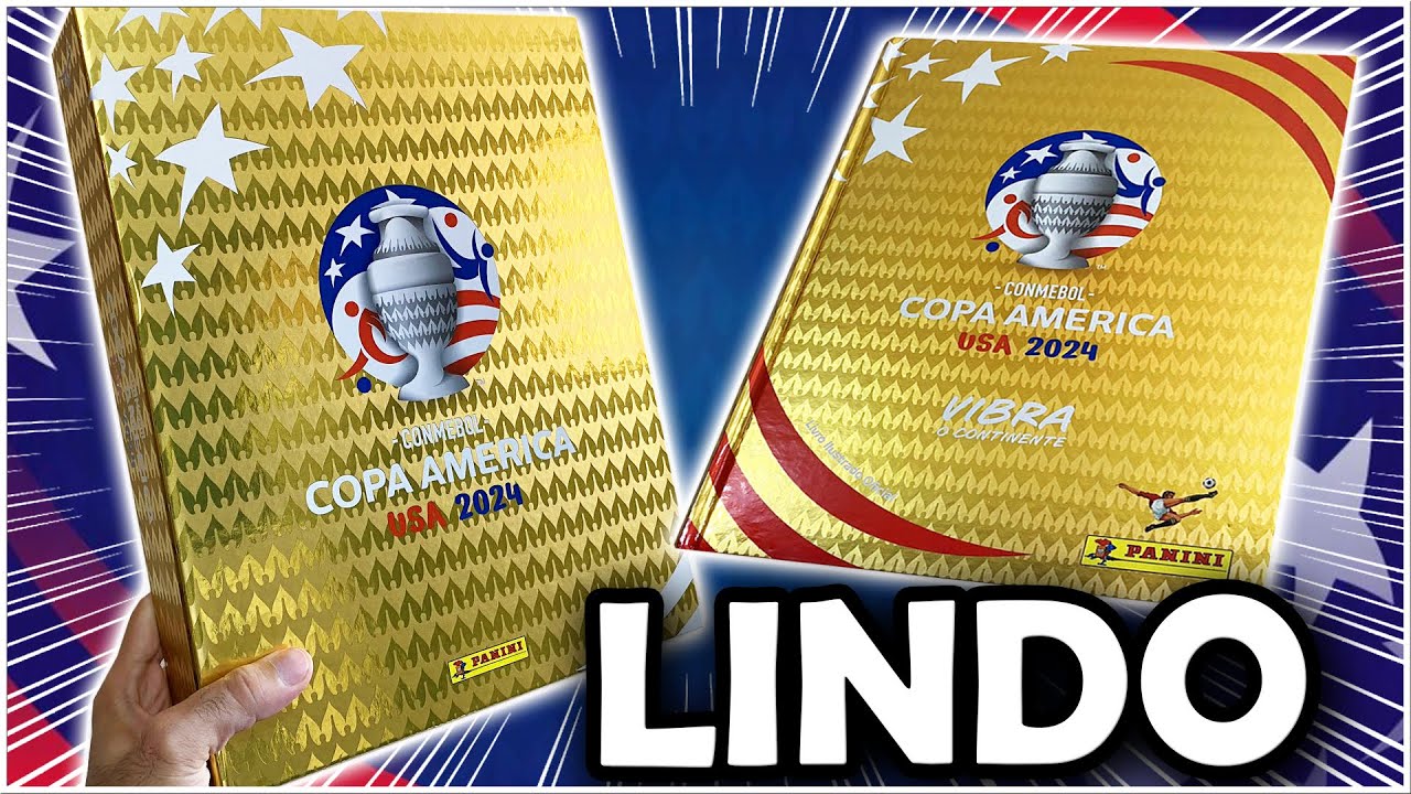 CHEGOU o DOURADO NUMERADO - Álbum de Figurinhas Copa América 2024 PANINI