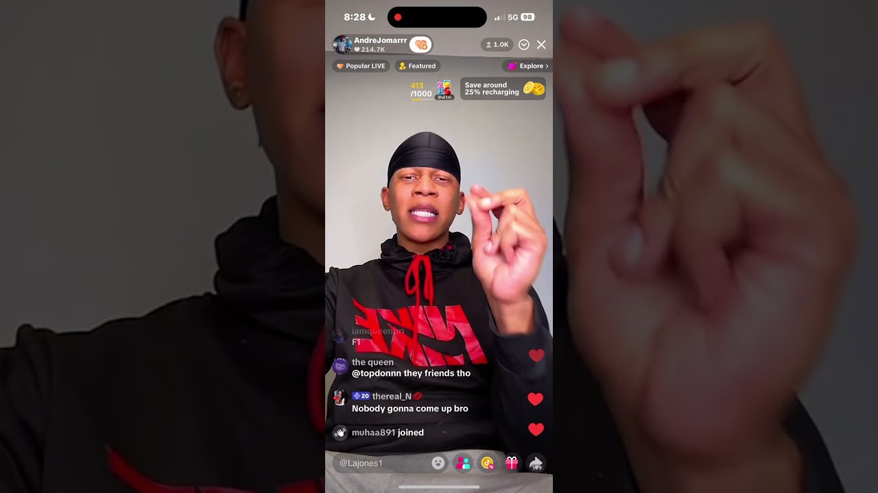 AndreJomarr x South Central Baddies 6 Cast TikTok Live Jan.20,2026