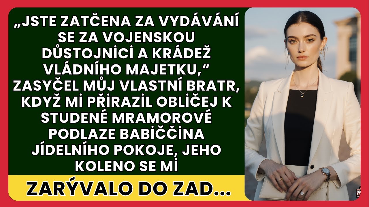 Můj bratr mě zatkl při rodinné večeři — pak jeho kapitán zasalutoval: „Generálko, jsme tady.“