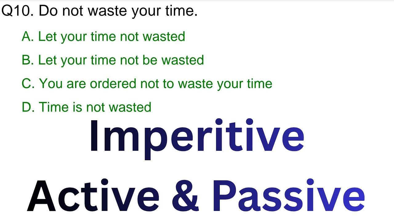 Imperative Voice Active → Passive | आदेश, अनुरोध, सलाह 100% Clear