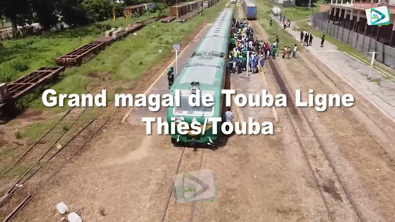 Magal 2023: Reprise de la ligne du train THIÈS /TOUBA (vue du ciel)