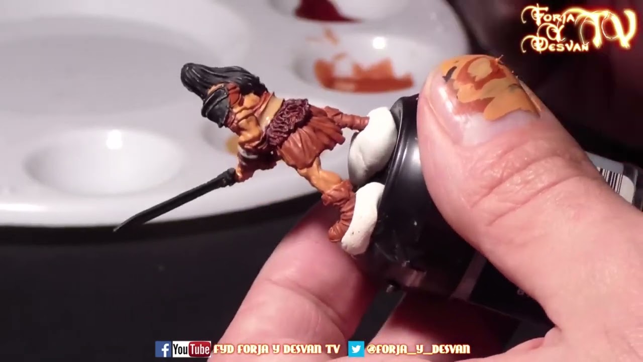 TUTORIAL PINTAR BARBARO 28MM #modelismo #pintor #pintura #art #painting #figure #warhammer #wh40k