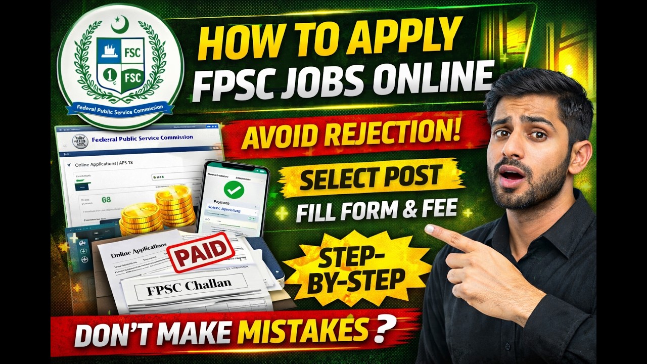 How to Apply for FPSC Jobs Without Rejection (Complete Guide 2026)Mistakes That Can Reject Your Form