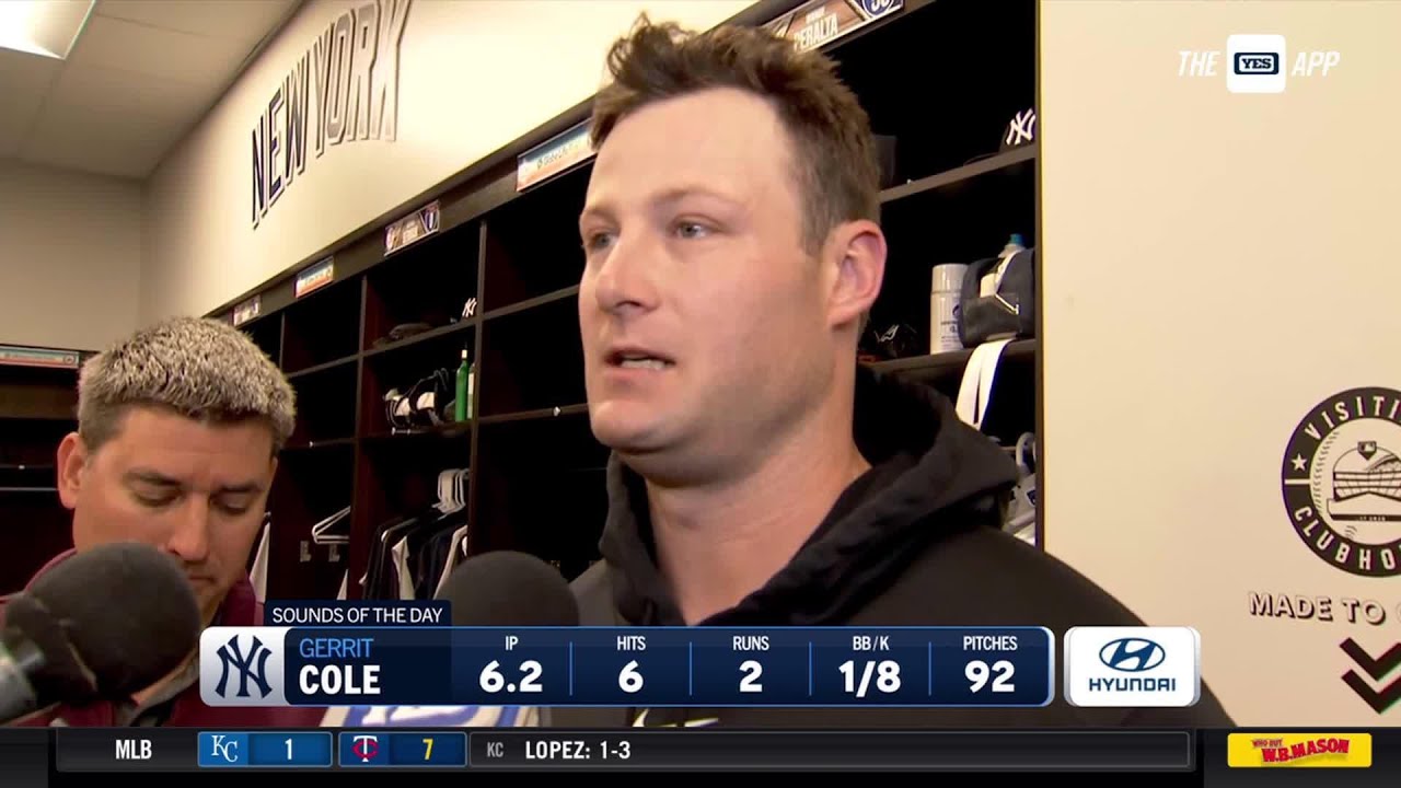 Gerrit Cole strikes out 8 in win against Rangers