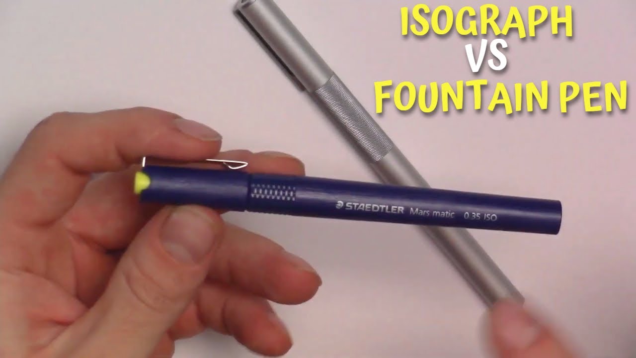 Staedtler Mars Matic 0 35 Isograph VS Muji Fountain Pen (F)